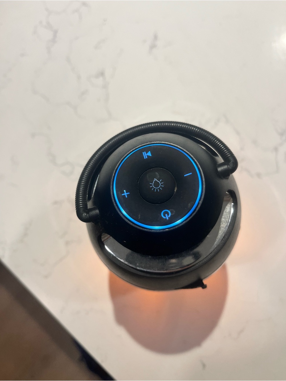Portable Black Lantern with Bluetooth Speaker
